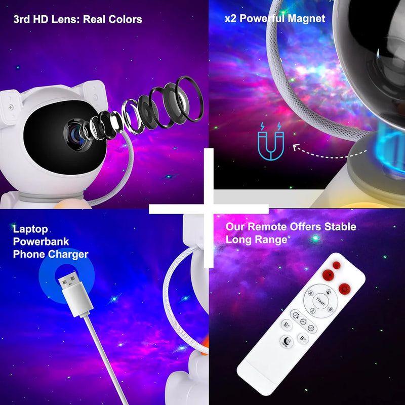 Galaxy Projector Star Night Light with Moon Lamp